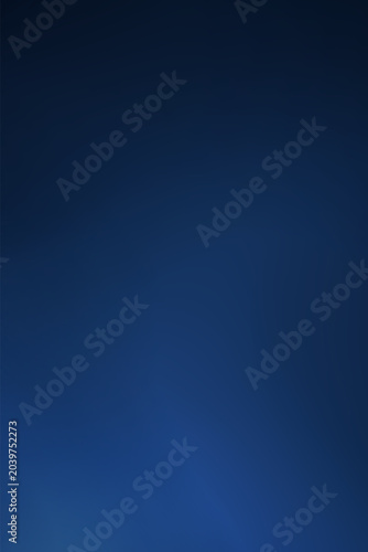 Abstract dark blue gradient background with subtle top right corner light leak spotlight effect for presentation template, website backdrop, or corporate design.