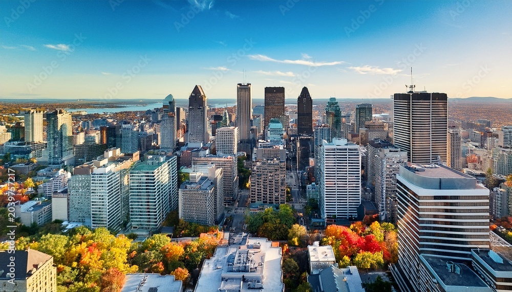 Fototapeta premium aerial view of montreal quebec canada