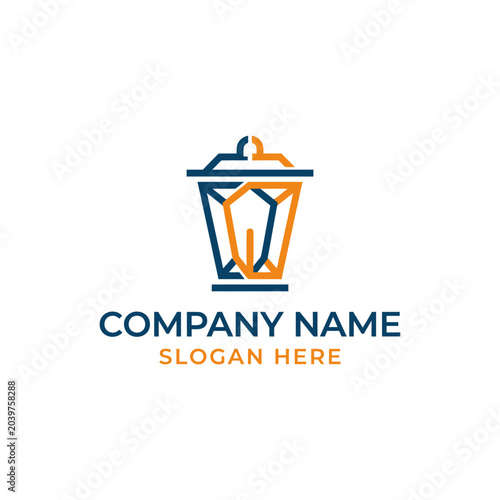 Abstract Geometric Lantern Logo Design