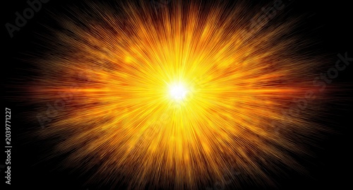Fotografie Fiery explosion, bright central point