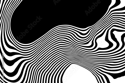 Modern abstract drawing with contrasting black and white elements. Eps 10