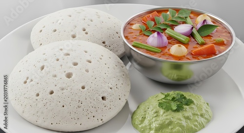 Idli and sambar food photography a delicious south indian cuisine presentation