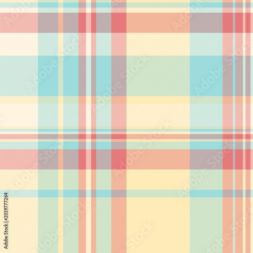 Pastel plaid pattern creates a soothing, versatile backdrop. Ideal for textiles, web design, or print projects needing a soft, calming texture.