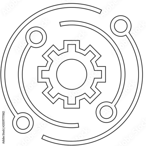 Illustration image of System icon free icon isolated on white background
