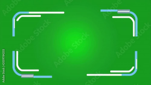 Abstract animated frame on a green background, perfect for motion graphics and video editing