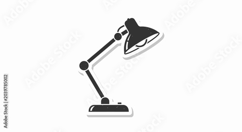 Foto Minimalist Desk Lamp Icon Vector Graphic