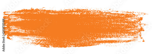 Paint Brush Stroke of Orange Acrylic Texture on White Background for Modern Graphic Design Accents Featuring Art Backdrop, Watercolor Effect,