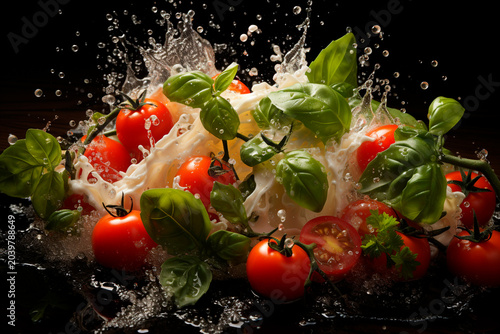 Caprese salad ingredients in various styles