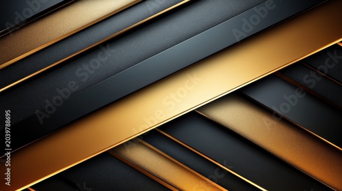 Layers of gold and black intertwine forming a captivating modern design that shines