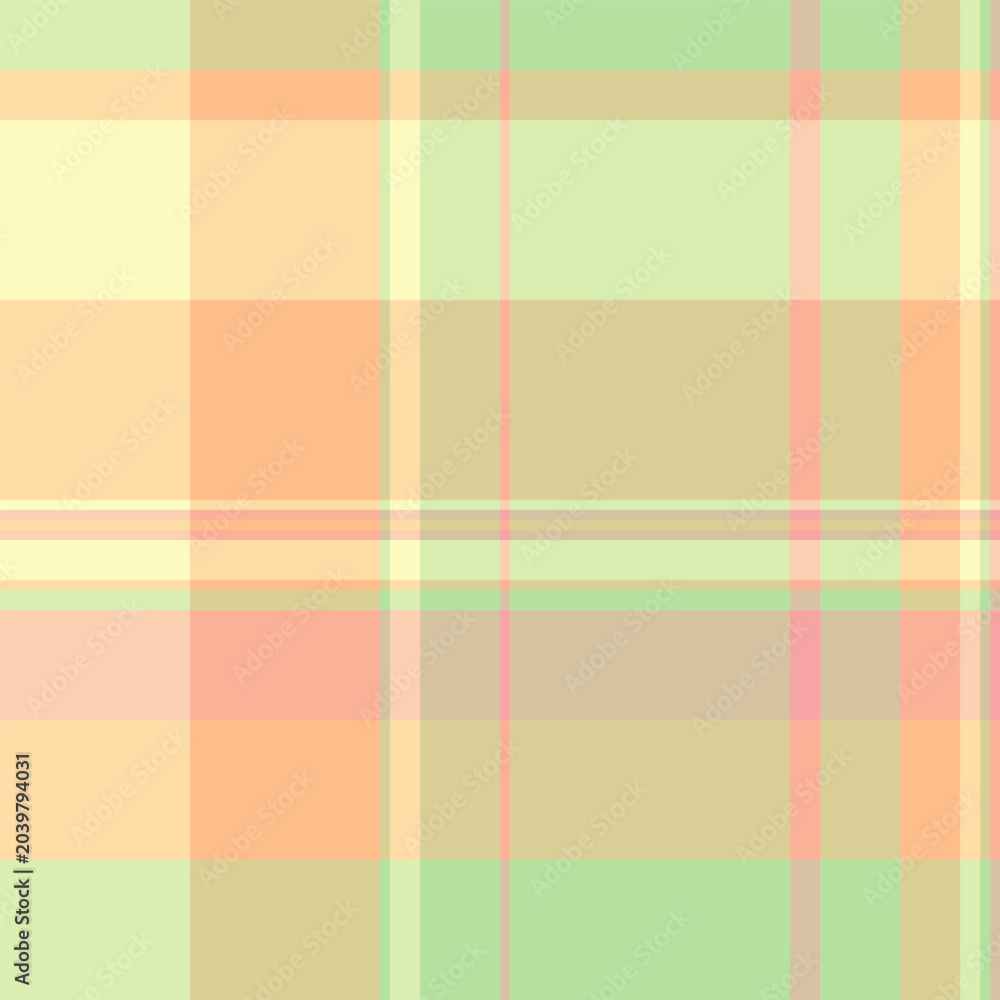 Fototapeta premium Tough texture pattern vector, rug seamless tartan textile. Punk plaid background check fabric in light and yellow colors.