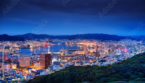 nagasaki japan skyline at night