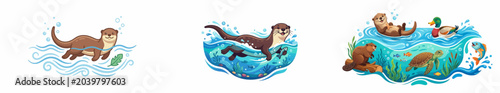 Foto Cute Dolphin Wail Beautiful Colorful