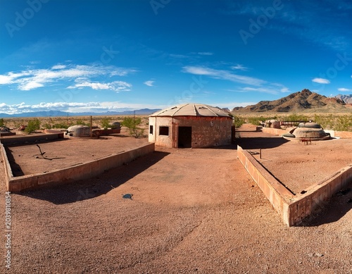 former camp naco in arizona near the mexican border is an abandoned military fort training center