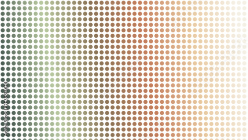 Abstract gradient dotted background in green, brown, and orange hues  