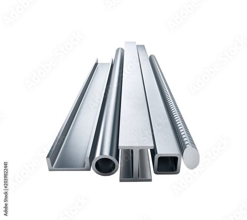 Cuadro en lienzo stack of steel pipes, cast iron rod
