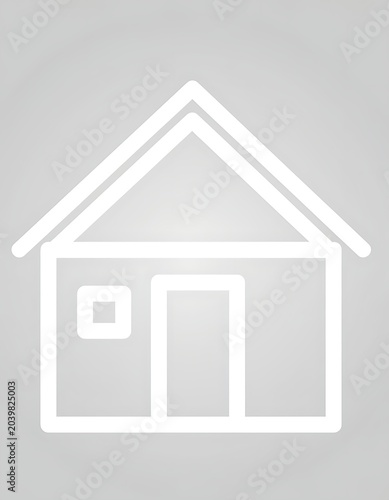 Minimalist Home Line Art Illustration.