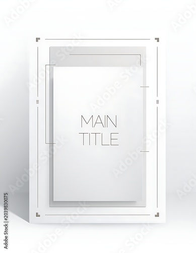 Minimalist White Picture Frame with Main Title Text.