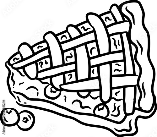 Hand Drawn Pie Slice Illustration
