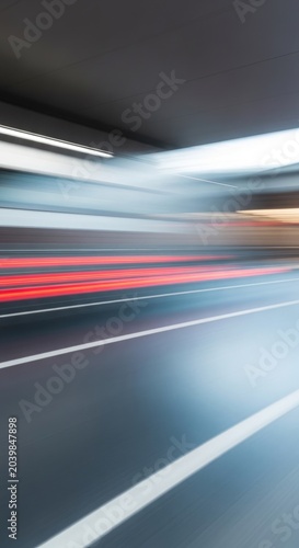 Abstract Motion Blur of Highway Traffic at High Speed.