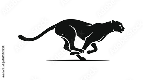 Photography Black panther head vector illustration isolated on white background feline silho