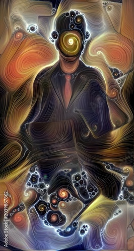 Surreal portrait of a man