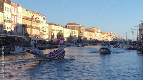 Joutes nautiques à Sète, Hérault, Occitanie