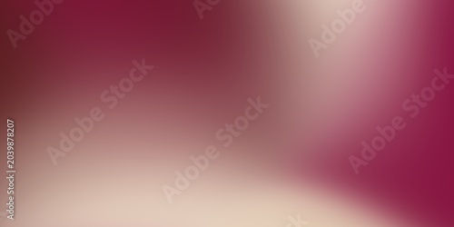 Abstract blurred background with smooth gradient transition of deep burgundy and soft beige neutral colors