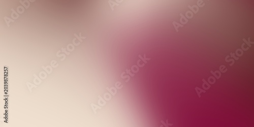 Abstract gradient background with soft transition between light beige and deep dark magenta red colors