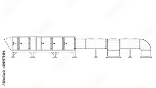 Canvastavla Air Handling - technical drawing, Blueprint
