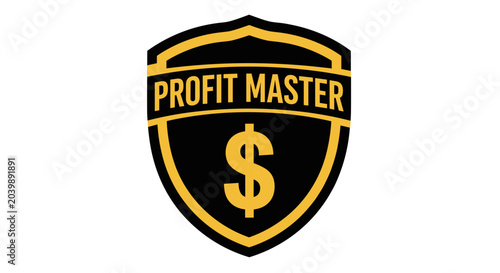 Profit Master Shield with Dollar Sign Symbol.
