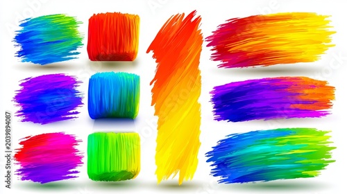 Subtle Multicolor Abstract Paint Texture On White Background