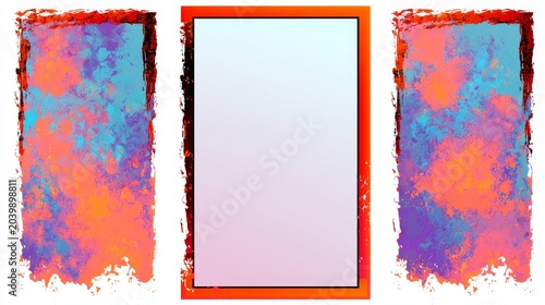 Mixed Media Multicolor Abstract Paint Texture On Light Background