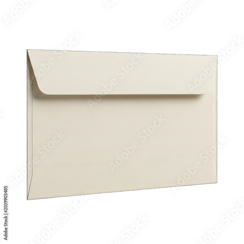 Realistic cream colored envelope isolated on transparent background high quality professional detailed modern elegant stylish clean