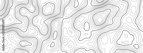 Bild auf Leinwand Nautical radar map with ocean currents and bottom topography