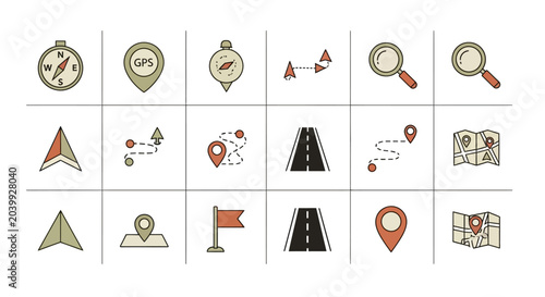 Photos Navigation Icons Set