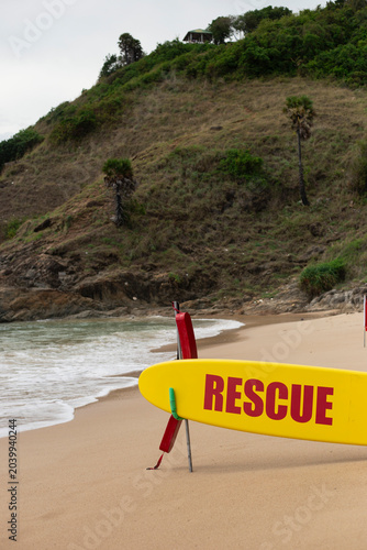lifeguard stand on the Yanui beach, Southeast Asia, Phuket