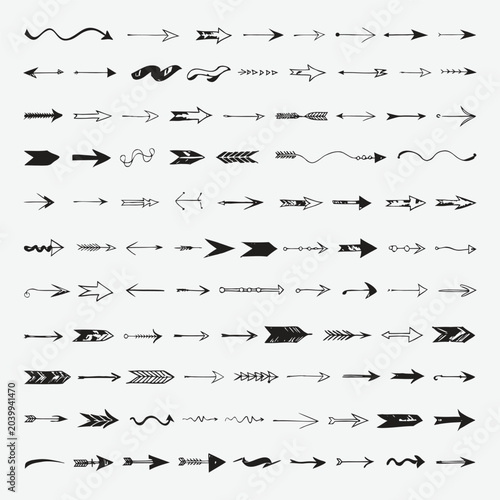 Arrow set on white background arrows directional