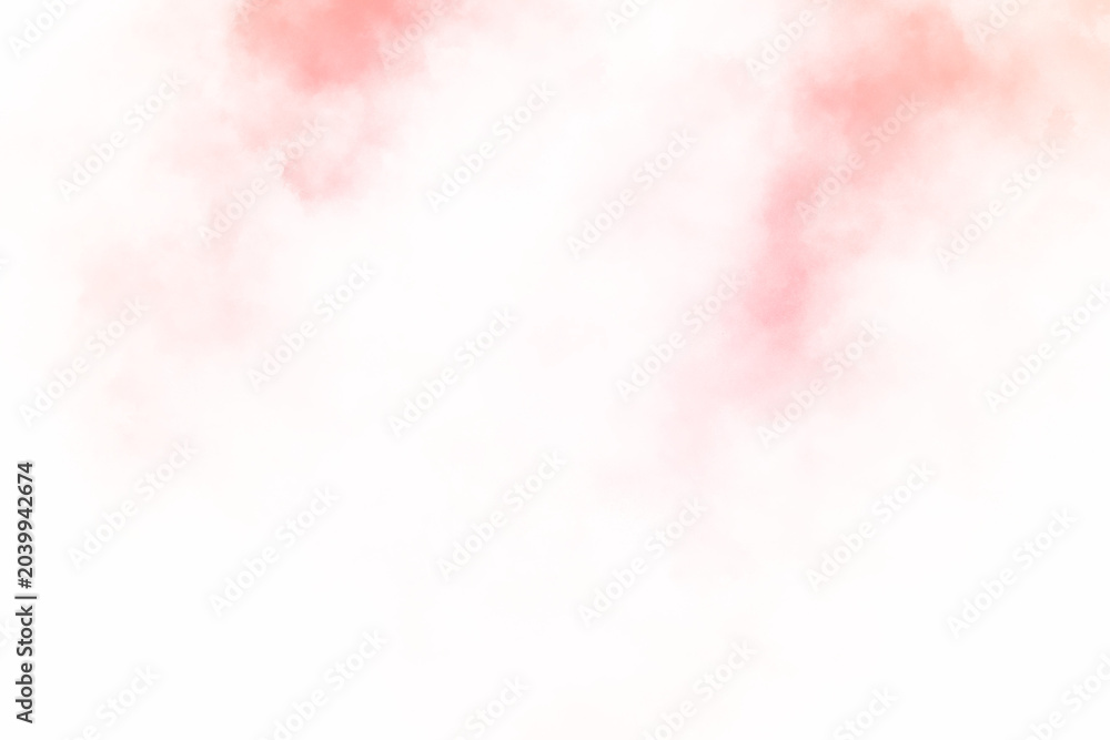 Fototapeta premium Soft pink watercolor clouds with gentle gradient blending in a clean minimalist design isolated on transparent background