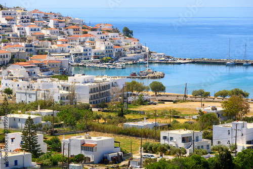 Batsi , a picturesque village situated on the western coast of Andros, Cyclades, Greece