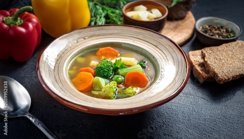soup with vegetables generative ai