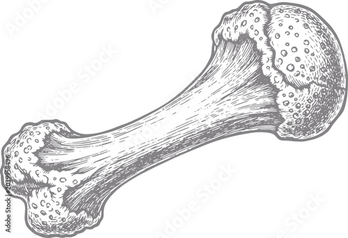 Photos Vintage engraved bone with detailed texture and texture