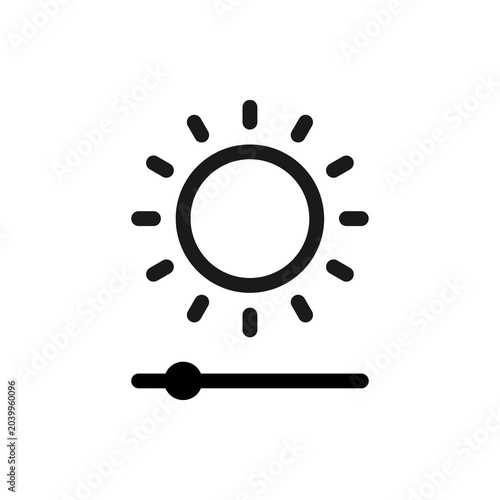 sun brightness slider icon
