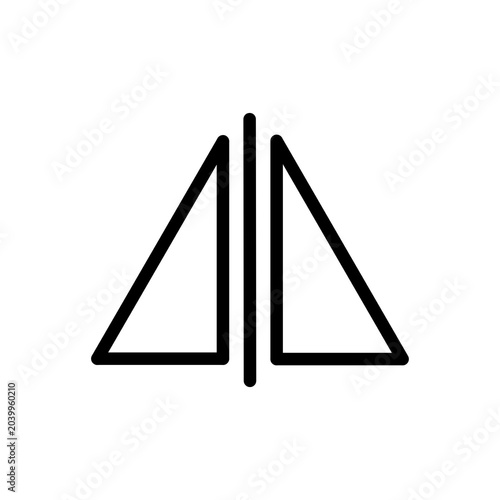 Foto flip vertical mirror icon