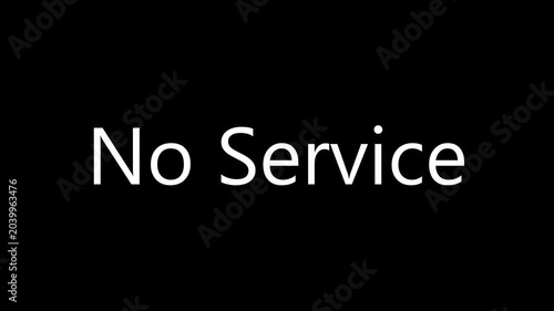 Mobile signal bars transitioning from 5G to 4G 3G and No Service on black background depicting connectivity loss.