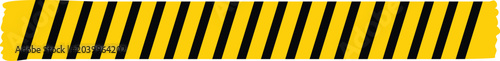Yellow tape caution border with road line warning paintbrush strokes forming rough pastel crayon pattern resembling charcoal squiggle wax texture suited for school chalkboard kindergarten design.