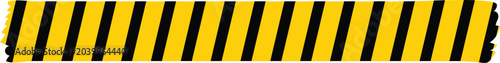 Yellow tape caution border with road line warning paintbrush strokes forming rough pastel crayon pattern resembling charcoal squiggle wax texture suited for school chalkboard kindergarten design.