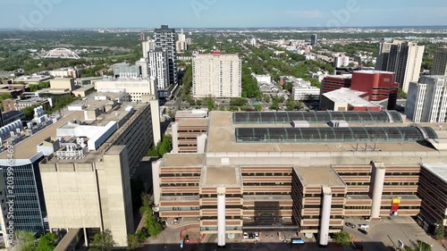 Aerial view of the University of Alberta campus in edmonton, Alberta, Canada