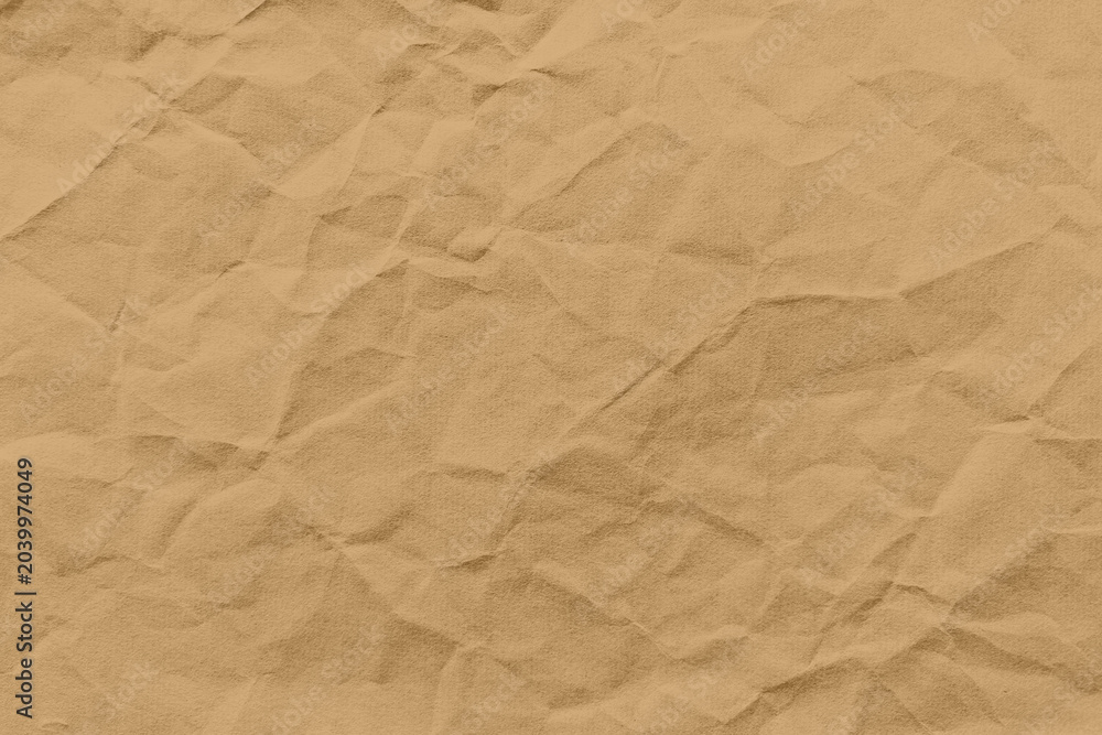 Fototapeta premium Textured brown crumpled paper background