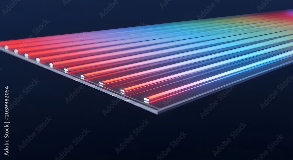 Fototapeta premium Close up of an illuminated colorful gaming computer keyboard
