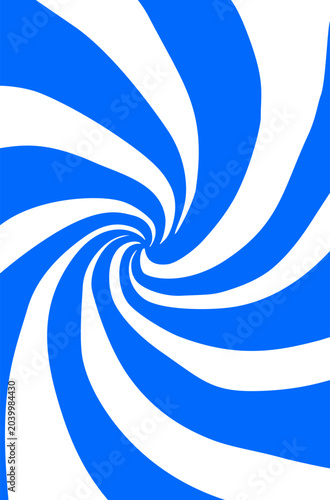 Abstract blue and white hypnotic spiral swirl background with rotation pattern for modern graphic design and digital art wallpaper
